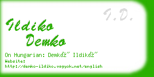 ildiko demko business card